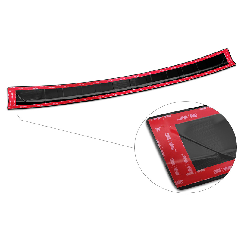Protection de seuil arrière inox noir sur mesure pour Mercedes Classe-C W206 Kombi 2021- 'Ribs'