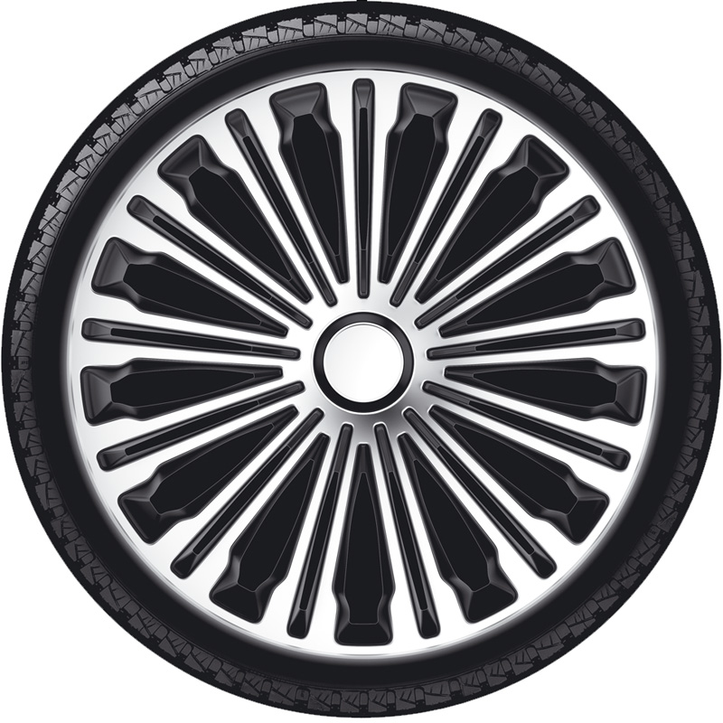Jeu d'enjoliveurs Volante 14-inch argent/noir