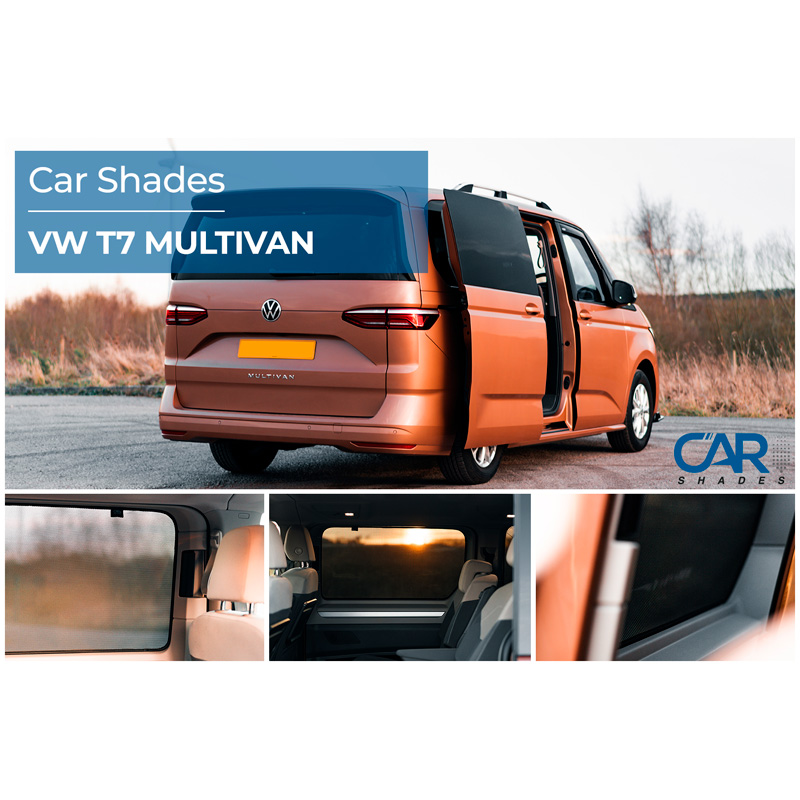 Set de Car Shades (portes arrières) sur mesure pour Volkswagen T7 Multivan (Life) 2021- (2-pièces)