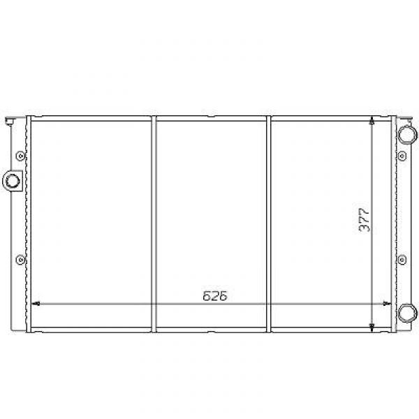 Radiator VENTO/GOLF 91-97 628x377 1.6/1.8I/2.0I/1.9D/TD +AC