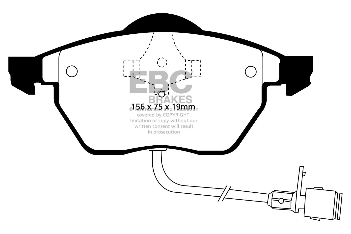 EBC Brakes AUDI A4 B5 2.8 97-99 Remblokken voorzijde redstuff