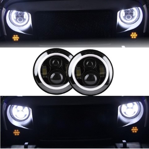 Phares VW Golf I / II / Kafer / Jeep Wrangler / Defender Full LED