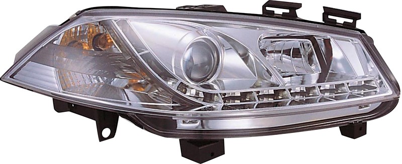Phares Renault Megane 03-.. LED Yeux du Diable Dayline chrome