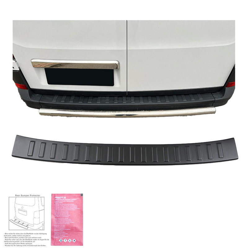 Protection de seuil arrière sur mesure pour Volkswagen Crafter MK2 2016- & MAN TGE MK1 PreFacelift 2016- - Noir mat