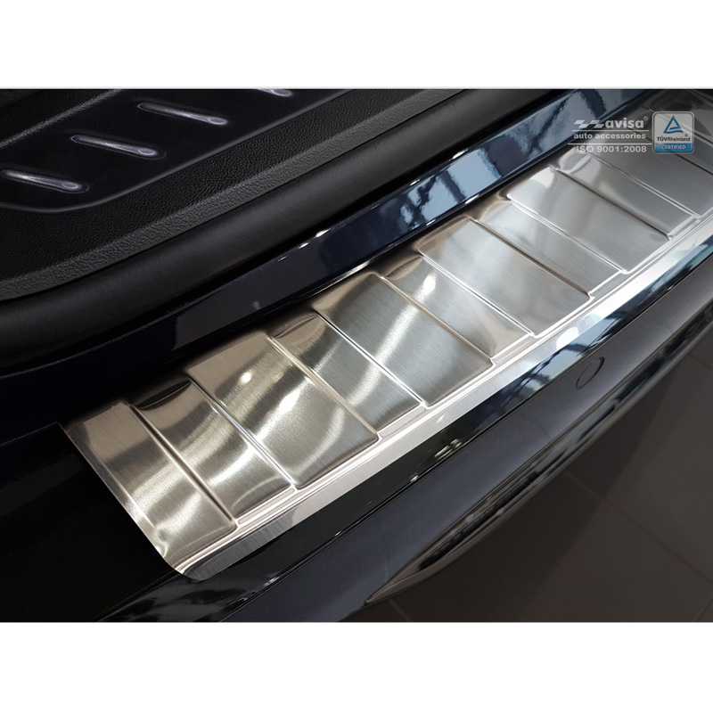 Protection de seuil arrière inox sur mesure pour BMW Série 5 G31 Touring 2017-2020 excl. M-Sport 'Ribs'