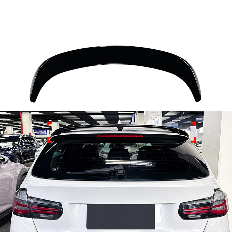 Becquet de toit (Spoiler Cap) sur mesure pour BMW Série 3 F31 Touring 2012-2019 (ABS Noir Luisant)