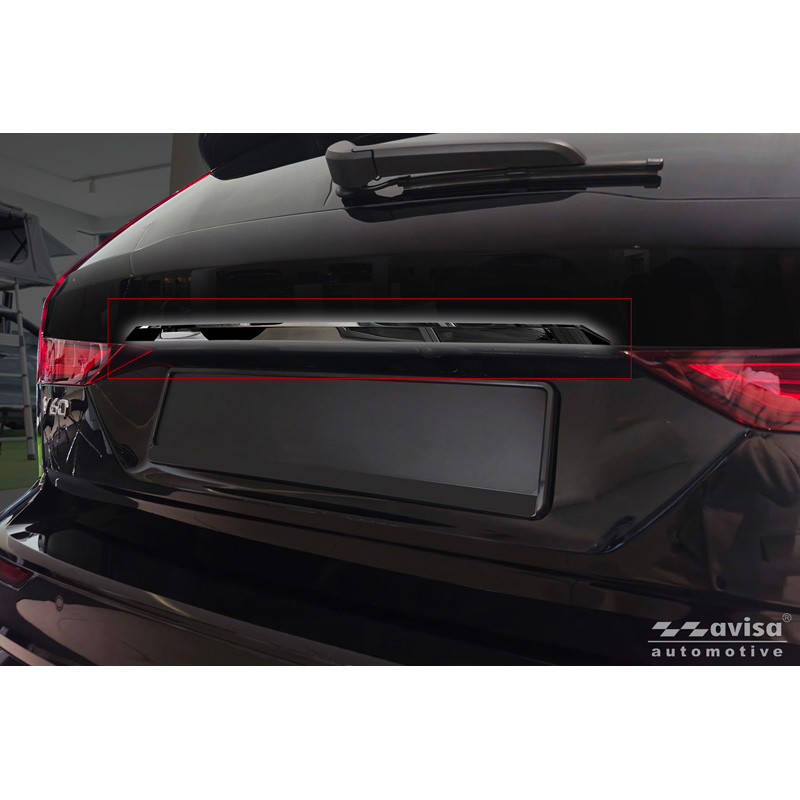 Avisa Moulure de hayon en Inox Noir Chrome sur mesure pour Volvo V60 II 2018-