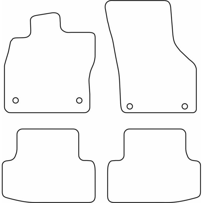 Set de tapis de sol sur mesure pour Audi A3 (8Y) Sedan/Sportback 2020- excl. eTFSi/MHEV