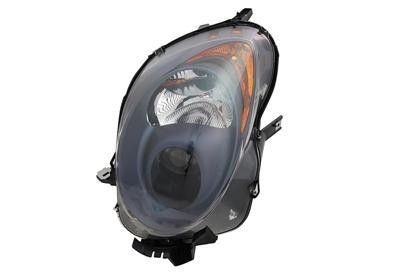 koplamp, H7+H7, elektr verstelb, incl stelmotortje, zwart, recht