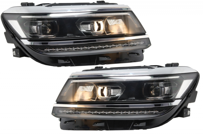 Headlights fits VW Tiguan II Mk2 (2016-up) R-Line Matrix Design Sequential Dynamic Turning Lights