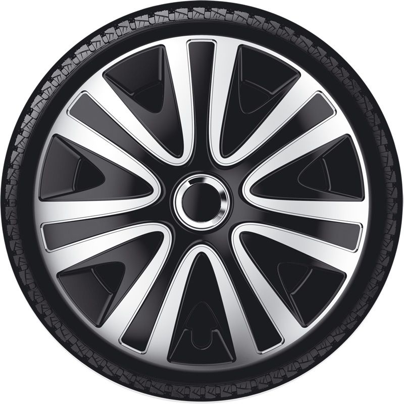 Jeu d'enjoliveurs Rialto Pro 14-inch argent/noir