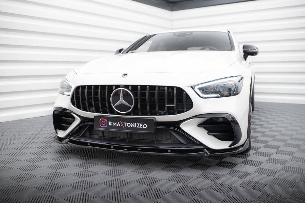 Voorspoiler V.2 Mercedes AMG GT43 Maxton Glans Zwart