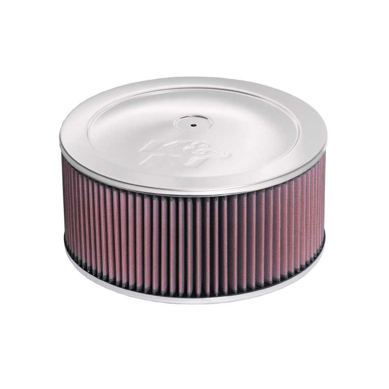 K&N Filtre à Air rond - 130mm raccord, 279mm diamètre, 152mm hauteur (60-1190)