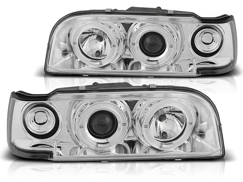 Phares Volvo 850 92-96 Angel Eyes chrome