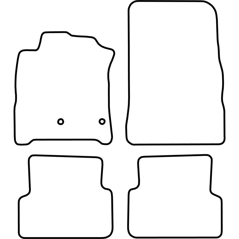Set de tapis de sol en velours sur mesure pour Renault Grand Modus 2008-