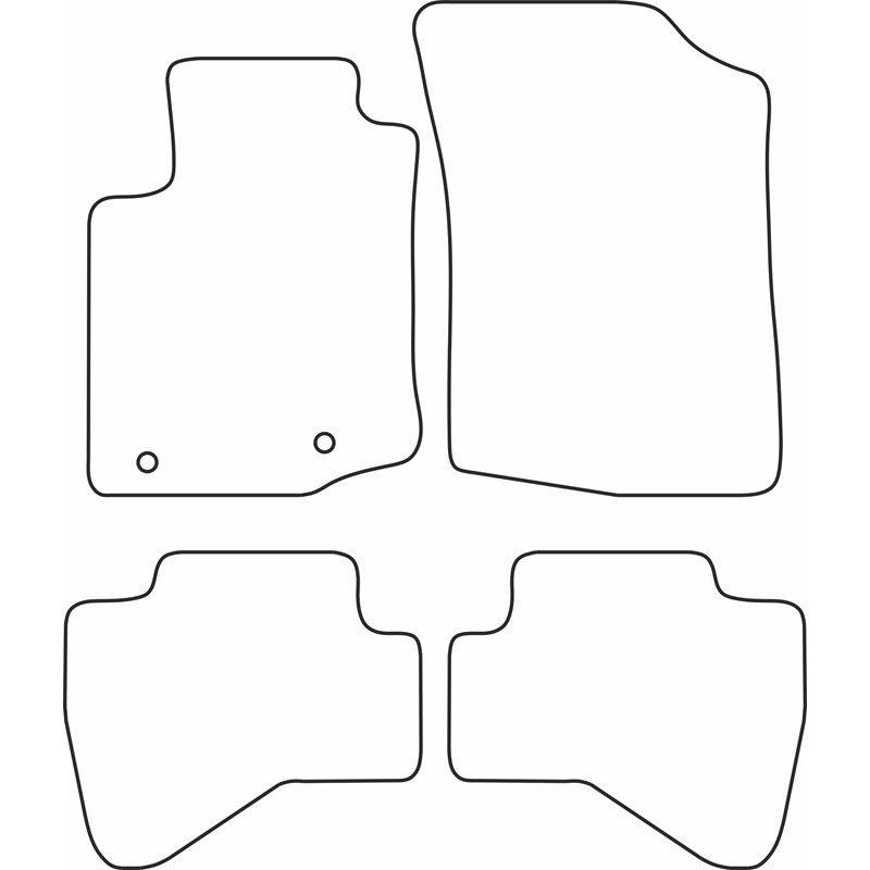 Set de tapis de sol sur mesure pour Citroen C1 2014-