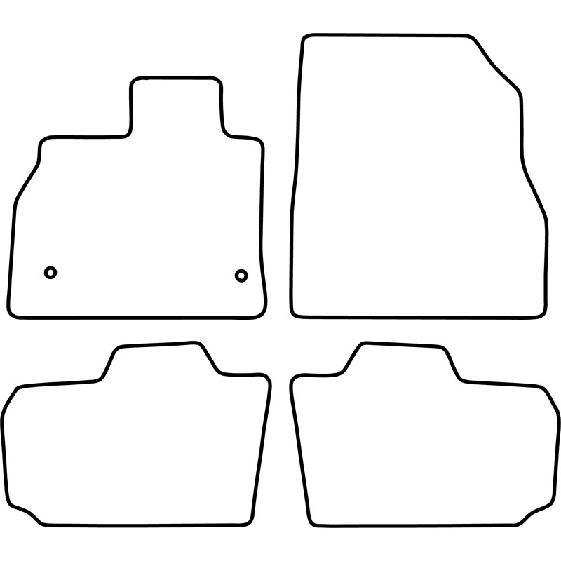Set de tapis de sol en velours sur mesure pour Nissan Leaf 2013-2017