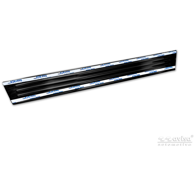 Avisa Seuils de portes inoxydable noir mat sur mesure pour Fiat Grande Panda (328) 2025- - 'Lines' - 4-pièces
