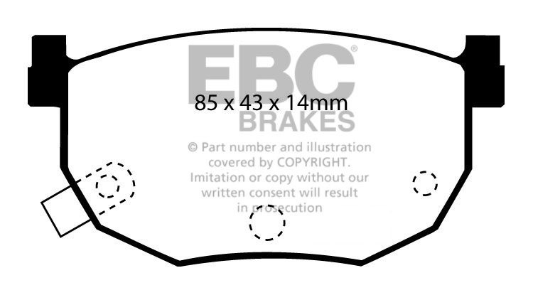 EBC Brakes NISSAN Bluebird 2.0 (T72) 87-90 Remblokken achterzijd