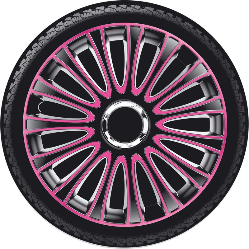 Jeu d'enjoliveurs LeMans 17-inch noir/rose