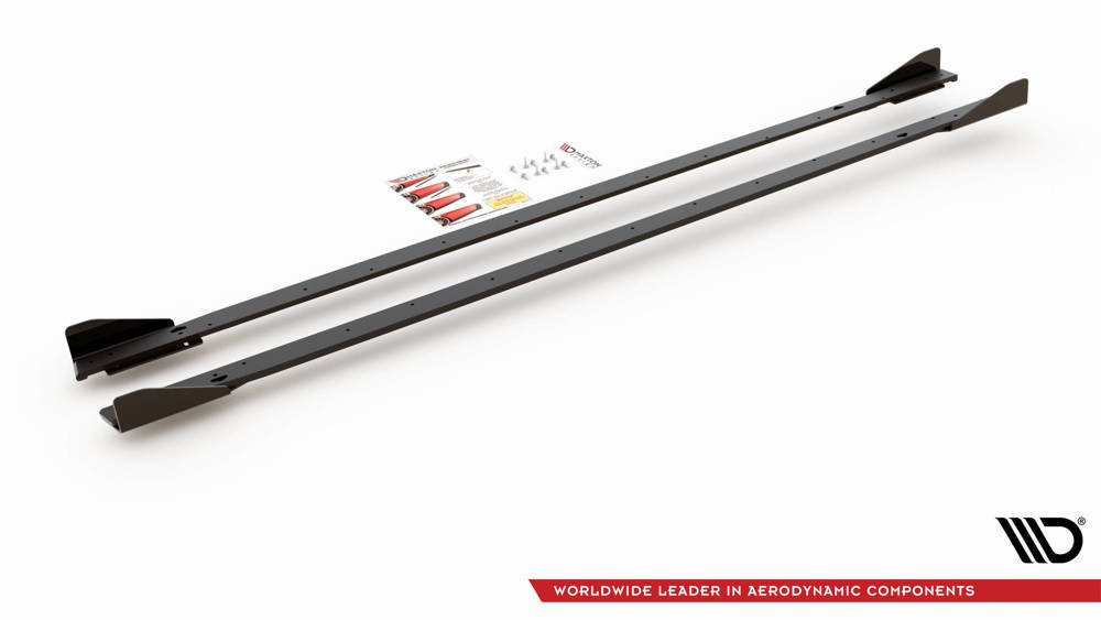 Zijskirts met Canards Street Pro Volkswagen Golf 8 GTI / GTI Clubsport / R-Line Maxton