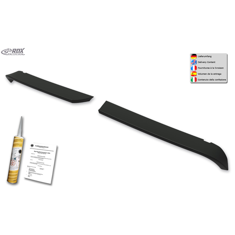 RDX Becquet de toit sur mesure pour Volkswagen Crafter (H1) 2006-2016 & Mercedes Sprinter (H1) 2006-2018 & 2018- (avec 2 portes battantes) (PU)