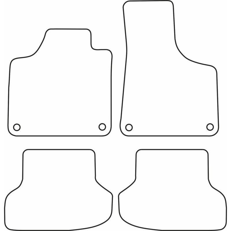 Set de tapis de sol en velours sur mesure pour Audi A3 2003-2012