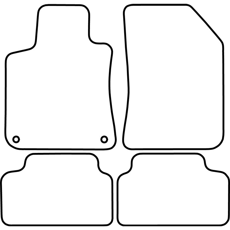 Set de tapis de sol en velours sur mesure pour Peugeot 308 II 2013-