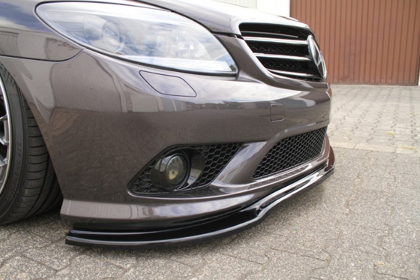 Voorspoiler Mercedes CL 500 C216 Maxton Design glans zwart