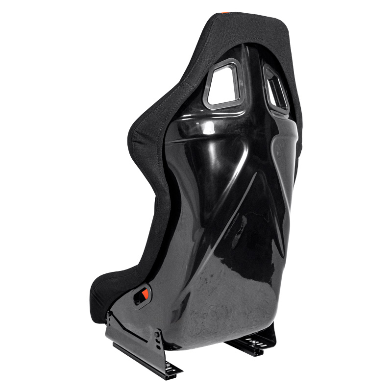 Siège baquet 'MO' - Noir/Rouge/Blanc - Dossier fixe en polyester - incl. glissières