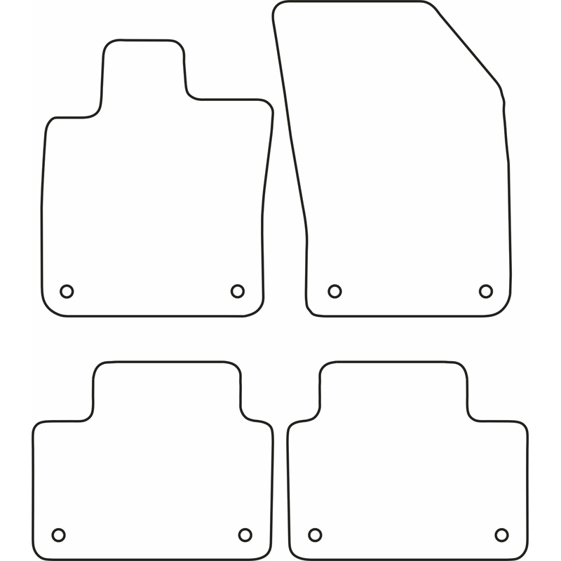 Set de tapis de sol en velours sur mesure pour Volvo S60 & V60 II 2018-