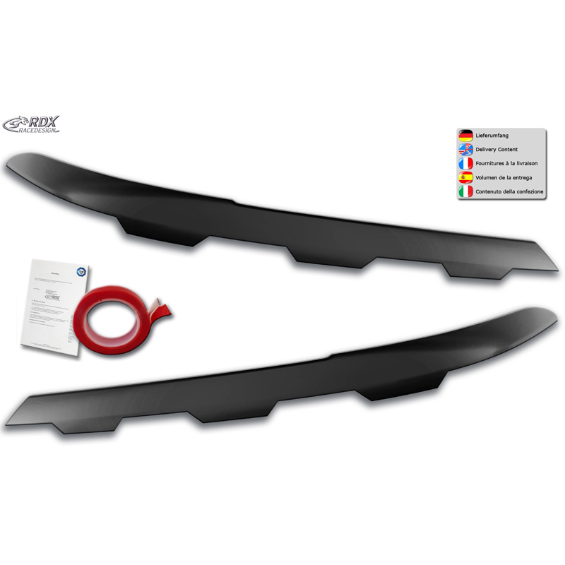 Spoilers de phares sur mesure pour Volkswagen Passat 3G B8 Facelift 2019- (Moleté) (ABS)