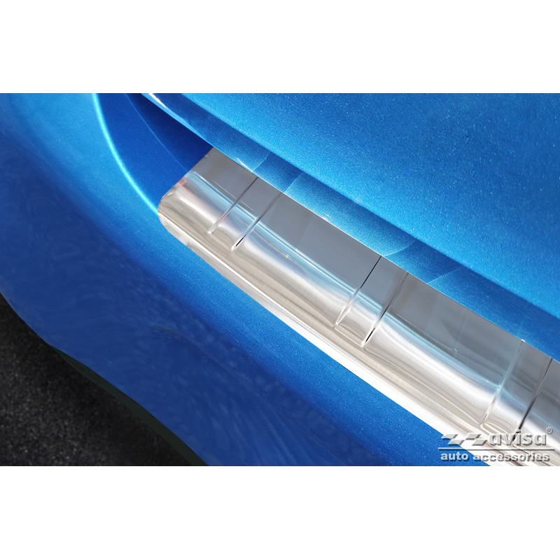 Protection de seuil arrière inox sur mesure pour Smart ForFour (W453) 2014-2020 & FL 2020- incl. EQ 'Ribs'