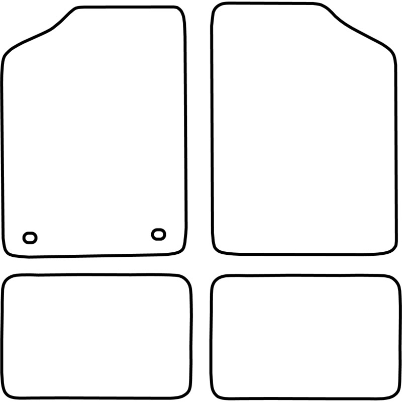 Set de tapis de sol en velours sur mesure pour Renault R5 / 9 / 11 1972-1988