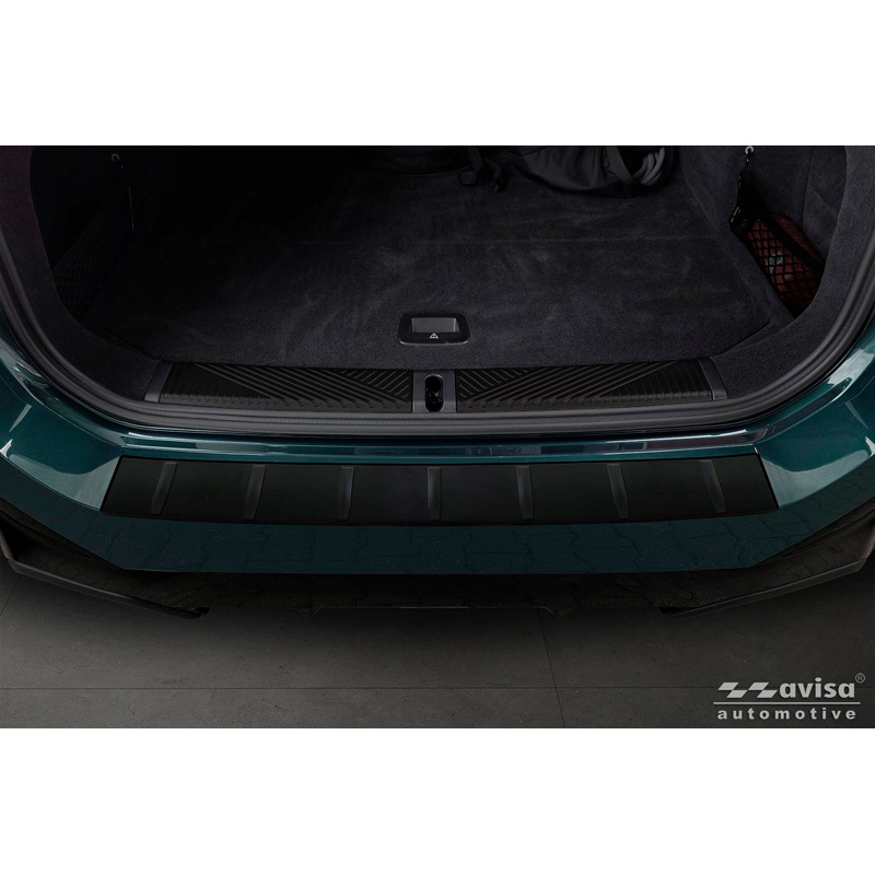 Avisa Protection de Seuil de Coffre Acier Inox sur mesure pour BMW Série 5 Touring (G61) 2024- incl. M-Sport - Noir Mat