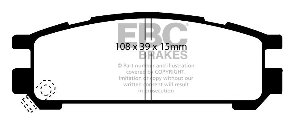 EBC Brakes SUBARU Impreza 2.0 96-2000 Remblokken achterzijde