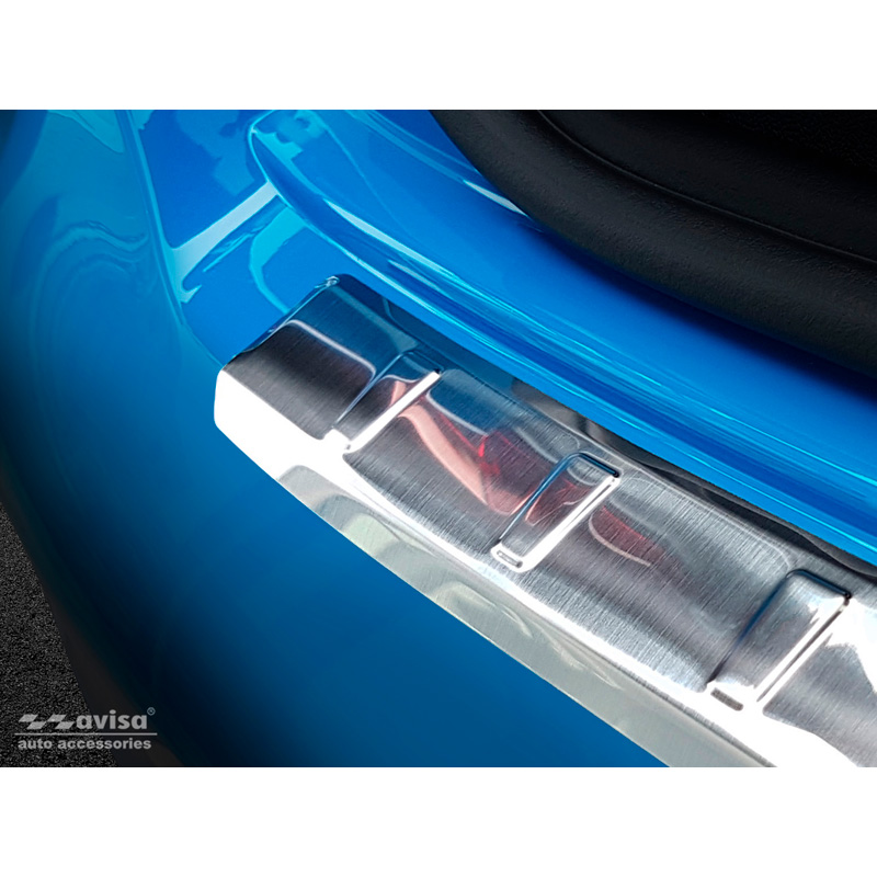 Protection de seuil arrière inox sur mesure pour Audi A1 (GB) Sportback 2018- 'Ribs'