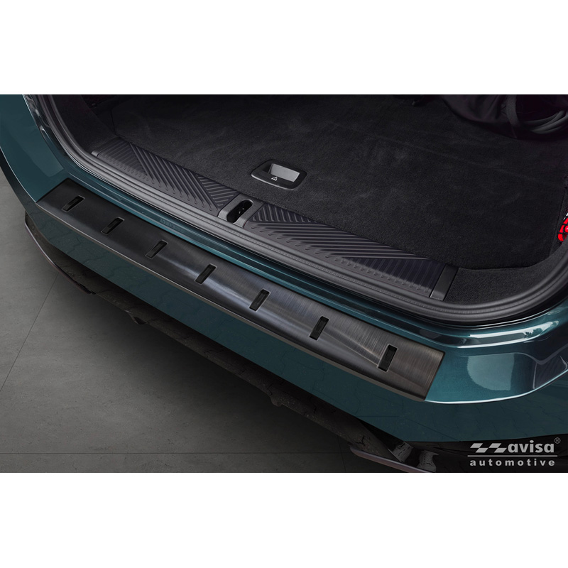Avisa Protection de seuil arrière inox noir sur mesure pour BMW Série 5 Touring (G61) 2024- incl. M-Sport 'STRONG EDITION'