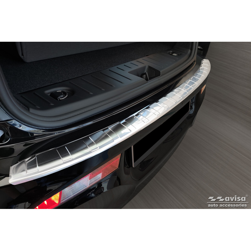 Protection de seuil arrière inox sur mesure pour BMW i3 (i01) 2013-2017 & FL 2017-2022 'Ribs'