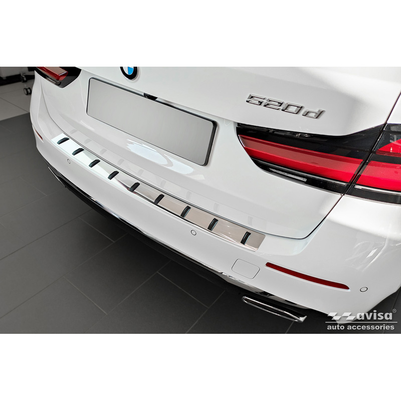 Protection de seuil arrière inox sur mesure pour BMW Série 5 G31 FL Touring 2020-2024 excl. M-Sport 'STRONG EDITION'