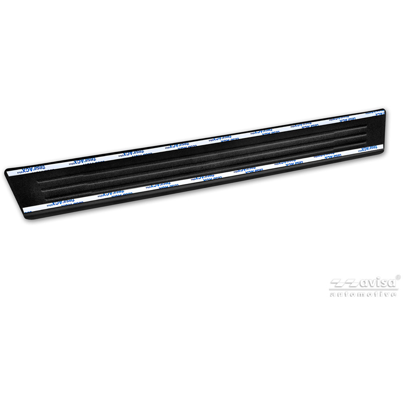 Avisa Seuils de portes inoxydable noir sur mesure pour Opel Grandland (EV) 2024- - 'Lines' - 4-pièces