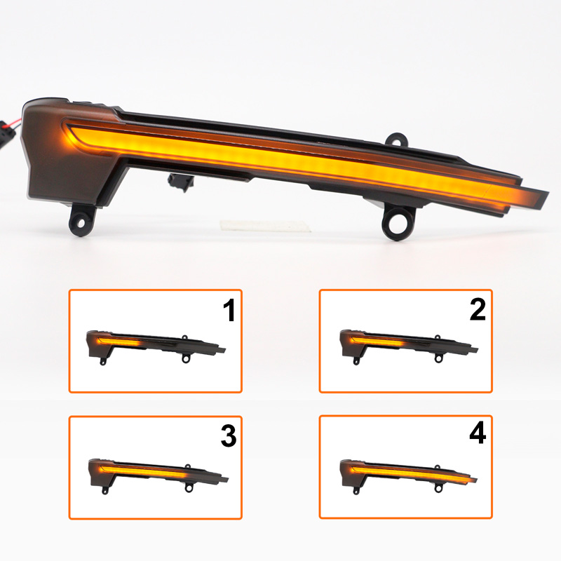 Set de Clignotants de Rétroviseurs LED sur mesure pour Seat (Cupra) Ateca 2016- & Seat Tarraco 2019- - Fumée - incl. Feux Dynamiques