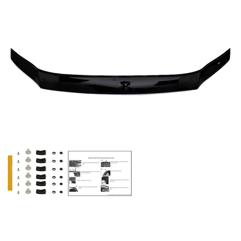 Protection du capot sur mesure pour Volkswagen Crafter MK2 2016- & MAN TGE MK1 PreFacelift 2016- - Noir brillant