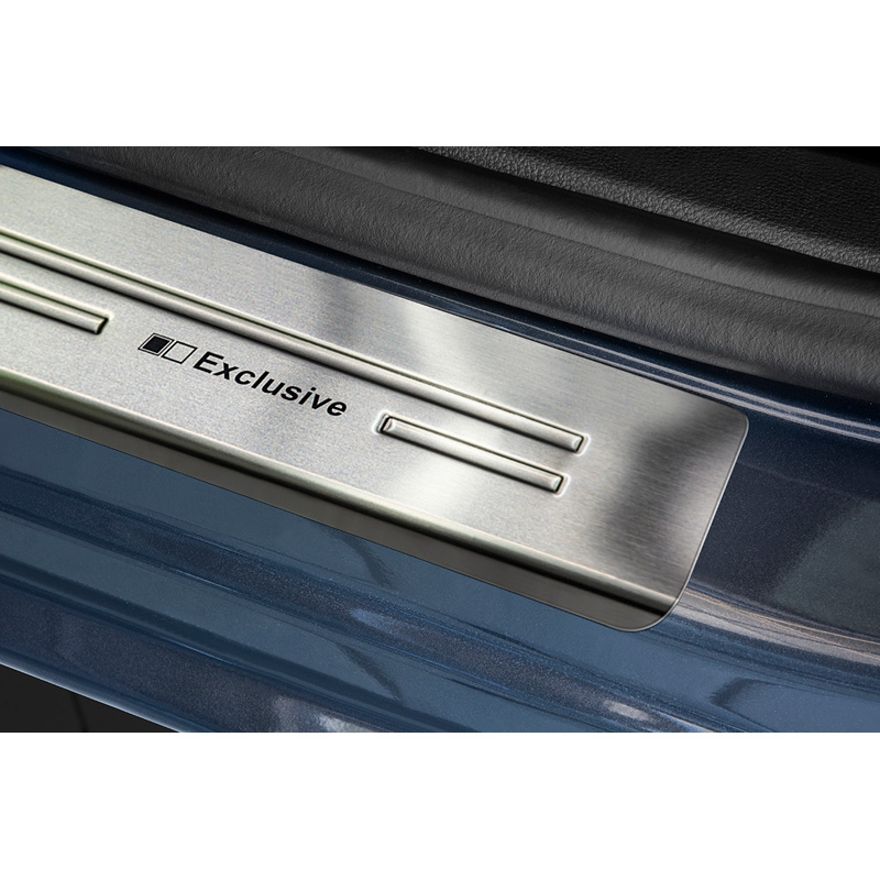Seuils de portes inoxydable sur mesure pour Opel Astra J HB/Sedan/Sportstourer 2010- - 'Exclusive' - 4-pièces