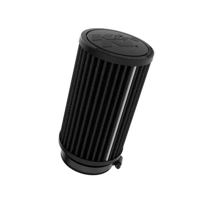 K&N Filtre à Air Noir Dryflow Universel 64mm raccordement, 89mm diamètre, 152mm hauteur (RU-3131HBK)