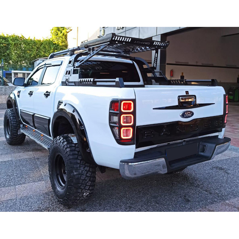 Protecteur de hayon sur mesure pour Ford Ranger T6/T7/T8 2012-2022 - Version 3 - Noir brillant