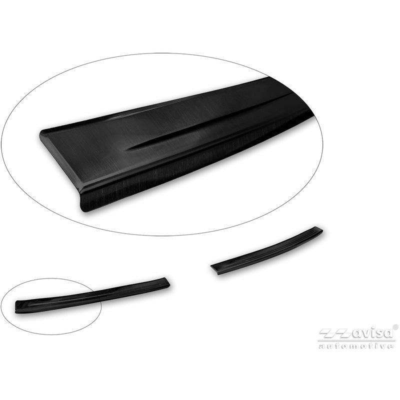Avisa Protection de Seuil de Coffre Acier Inox sur mesure pour Leapmotor B10 2025- - Noir - 2-pièces