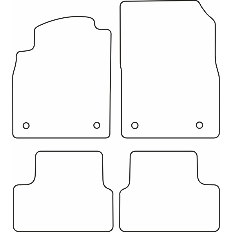 Set de tapis de sol sur mesure pour Opel Astra J & Cascada 2009-