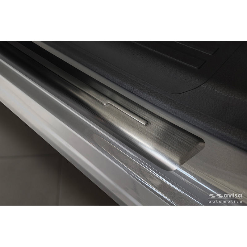 Avisa Seuils de portes inoxydable noir sur mesure pour Subaru Forester (SL) 2024- - 4-pièces