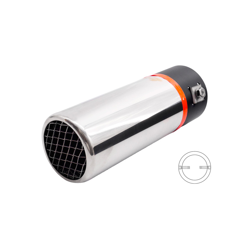 Simoni Racing Embout d'Échappement Rond Inox - Ø60xL170mm - Montage 37-57mm